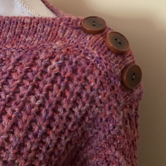 J Crew Multi Color Wool Sweater Chunky Knit Pullover Grandmacore Layer Cozy - Picture 4 of 10